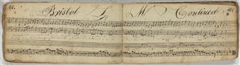 (MUSIC.) Post, Levi. Book of manuscript sacred and patriotic music.